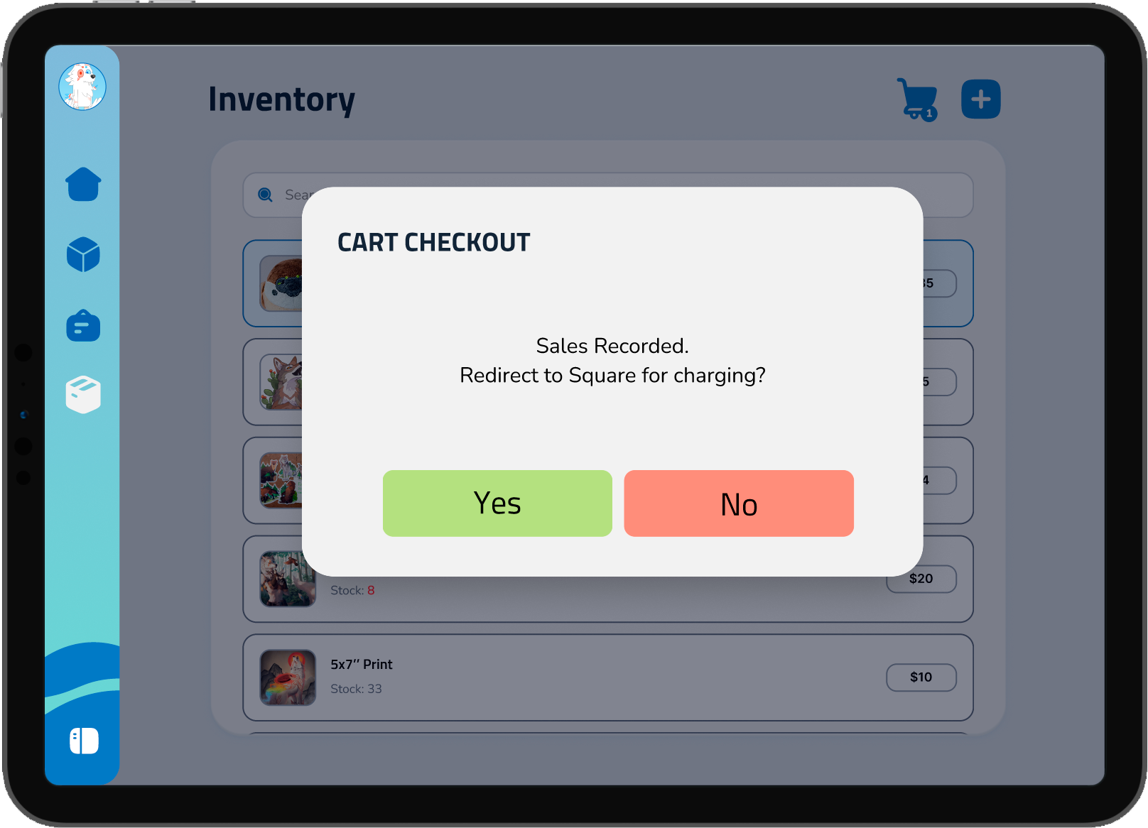 Vendor Flow inventory — redirect to Square for payment